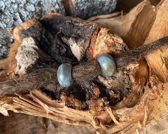 Gioielli per dreadlock in pietra di luna (grigia), gioielli per dreadlock con pietre preziose naturali, perline per dreadlock..
