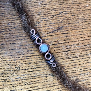 Dread jewelry &quot;Full Moon&quot; copper blank, spiral, curl, rasta beads, dreadlocks beads, dreadlocks, dread bead