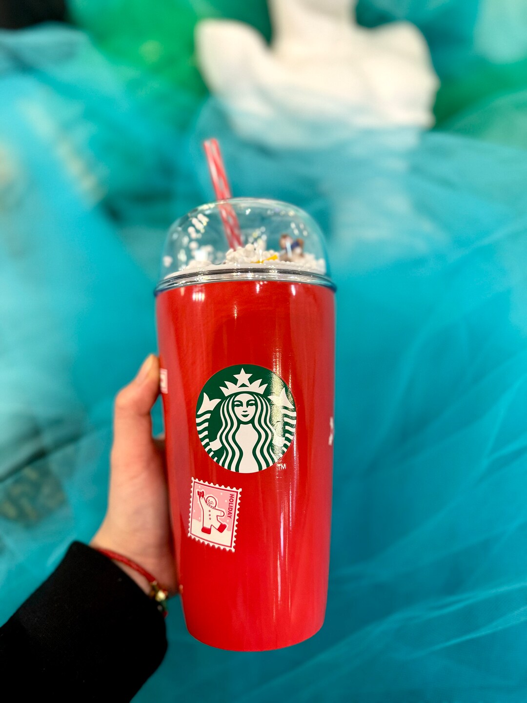 South Korea Starbucks Christmas Tumbler Limited Small World 473ml Etsy