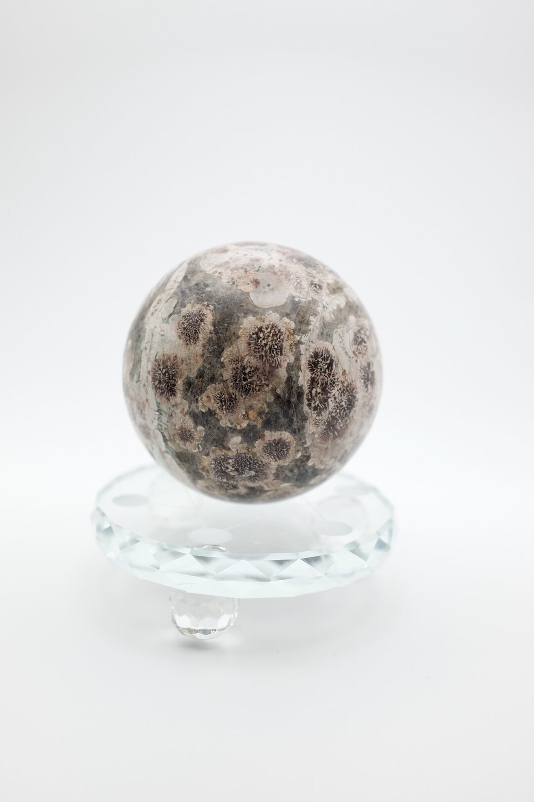 Natural Green Flower Rhyolite Jasper Sphere 333grams - Etsy