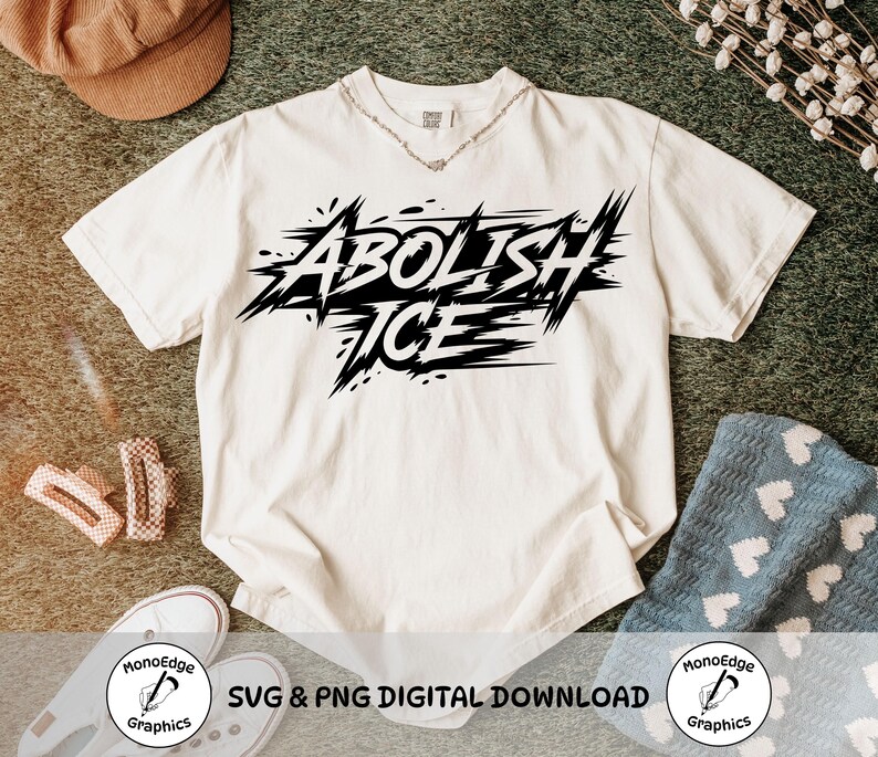 Abolish Ice Png Svg, Pro Immigrant Shirt Design, Social Justice Png, Human Rights Activist Png, No Ice Shirt PNG SVG, Anti Ice Png