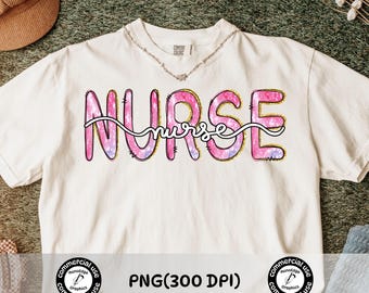Nurse Png, Nurse Life Png, Glitter Nurse Gifts, Preppy Nurse Sublimation Design Png, Nurse Png Files, Nursing Png, Trendy Nurse shirt png