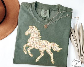 Western horse png, Vintage Toile Horse png, Glitter Cowgirl png, Western Sublimation, Horse png, Horse Lover png, Trendy Floral Horse Png