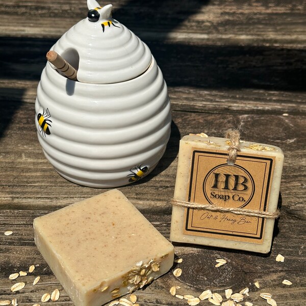 Oatmeal, Goat Milk and Honey Bar: All Natural, handcrafted artisan soaps made with luxurious, high quality ingredients