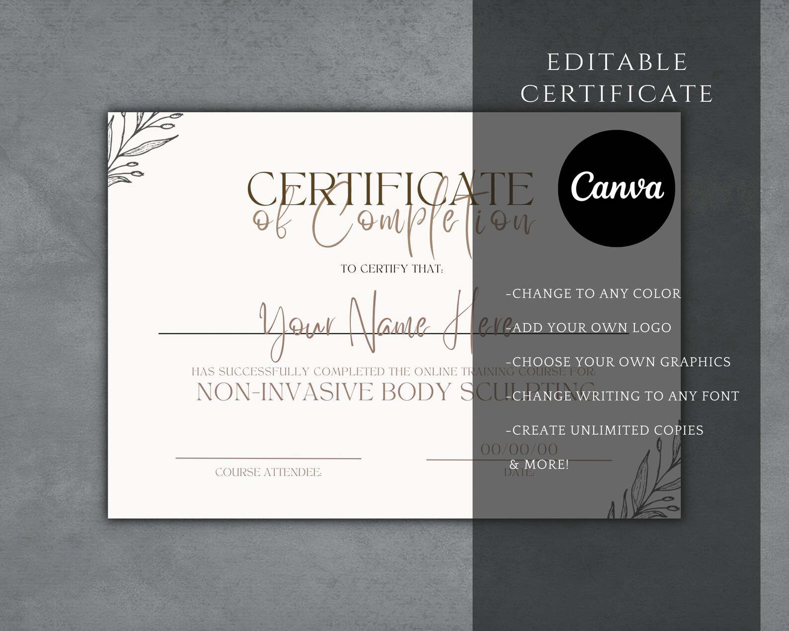 Body Contouring/sculpting Editable Instructor Version Etsy