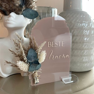 Beste Mama, Geschenk Mama, Acrylscheibe, Trockenblumen, Geschenkidee, Geburtstag, Kleinigkeit, Freundin, Tante, Erzieherin, Lehrerin