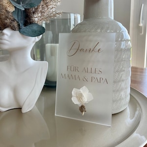 Danke Mama & Papa, Danksagung Eltern, Danke für alles, Danksagung Schild, Geschenk, Geschenkidee, Geschenk Eltern, Hochzeit