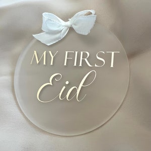 My first Eid, Ramadan Mubarak, mein erster Ramadan, Ramadandeko, Ramadan, Fotoshooting, my first Ramadan, Newborn, Acrylschild, Geschenkidee bild 1