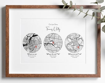Personalised Couples Anniversary Print, Valentines gift for him & her, Our love story print, Anniversary gift, Personalised couple gift