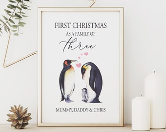 First Christmas baby, Baby's first Christmas, Personalised Christmas print, Christmas printable wall art, Christmas prints download