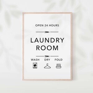 Wash Dry Fold Laundry Sign | Printable Laundry Art | Laundry Print | Laundry Room Decor | Laundry Wall Decor | Laundry Wall Art