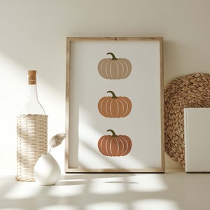 Hello Kürbis Druck, Boho Herbst Kürbis Dekor, Kürbis Schild, Druckbares Herbst Dekor, Herbst Druck, Herbst Wandkunst, Halloween Drucke