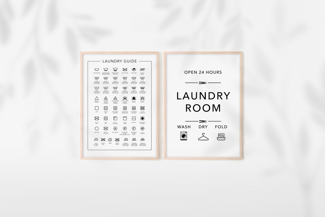 Laundry Room 2 Print Set, Printable Art, Laundry Wall Decor, Laundry ...