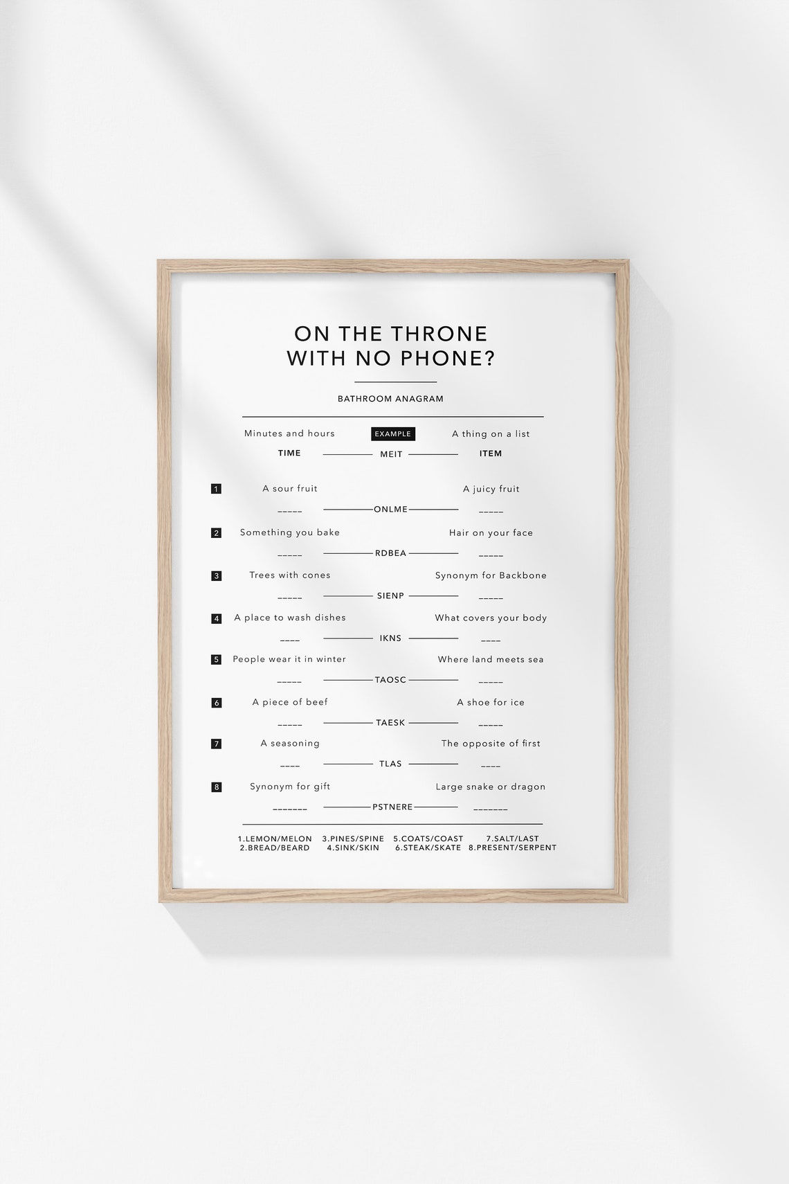 Forgot Your Phone Bathroom Sign Anagram Riddles and Word - Etsy