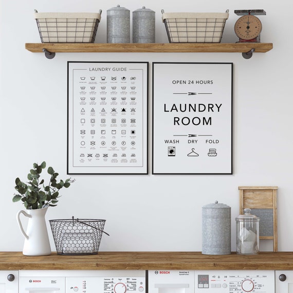 Laundry Room 2 Print Set Printable Art Laundry Wall Decor - Etsy
