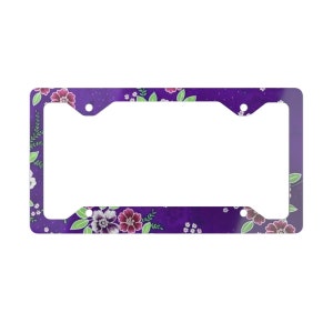 Purple Ntaub Lis Loos Metal License Plate Frame, Hmong, Hmong License Plate Frame, Hmong Gifts, Hmong Christmas Gifts, Hmong License Plate