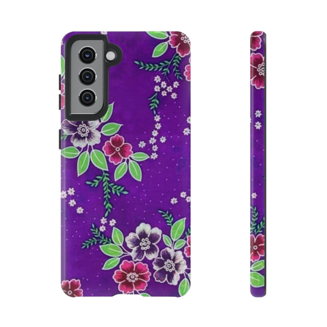 Purple Hmong Ntaub Lis Loos Tough Case for Samsung S10-S22 Ultra ...