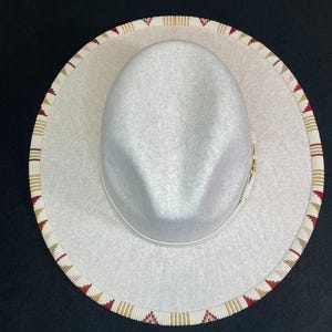 Beige Beaded Fedora - Etsy display picture 1
