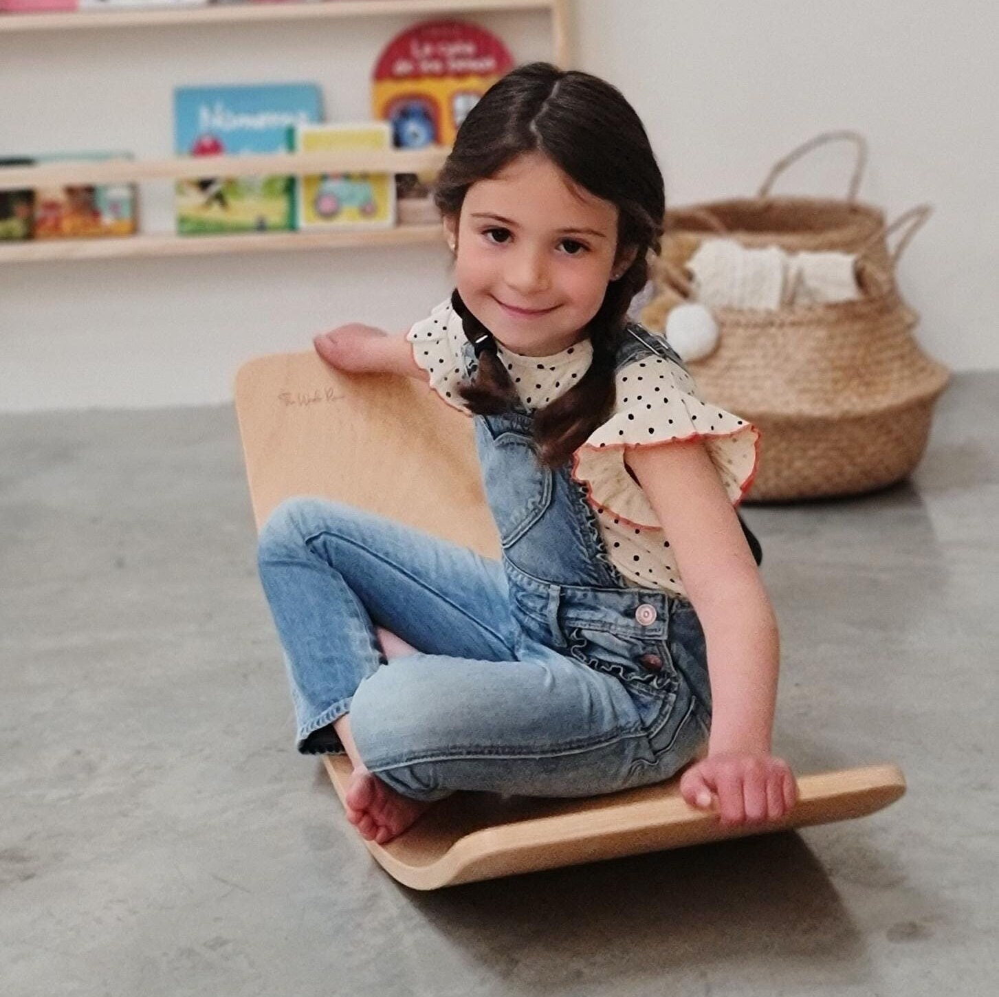 TWR Tabla Curva De Madera De Haya – Talla L – Equilibrio Montessori Artesanal Con Certificado CE – Hecha En España, Acabado Natural