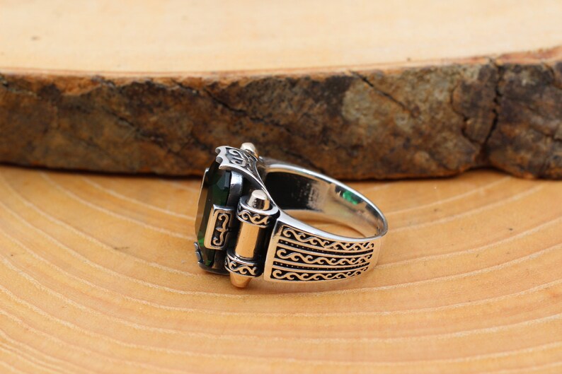 Emerald Men's Ring Handmade Men's Ring Ottoman Etsy