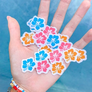 Hibiscus Sticker | Hawaii Sticker | Sticker Pack | Water Resistant Sticker | Decal | Hydroflask Sticker | Stickers | Trendy Sticker | VSCO