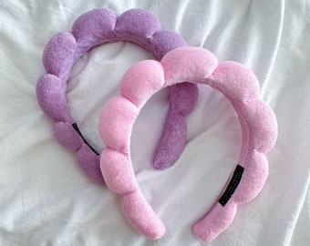 Grwm Headband | Spa Sponge Terry Towel Scalloped Headband | Puffy Headband | Headband | Spa | Puffy | Trending Headband | Trendy | Party