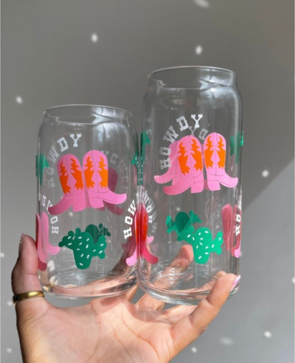 Southern Sipper Glass Cup | Cup | Class Cup | Smoothie Cup | Coffee Cup | Cowgirl Cup | Howdy Cup | Howdy | Cowgirl Cup | Coastal Cowgirl