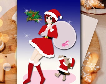 Printable anime christmas cards