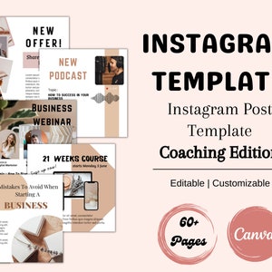 Instagram Post Templates| Coaching Instagram| Lead Magnet|Boho Modern Style| Engagement Feed| Social Media Branding| Course Creator Canva