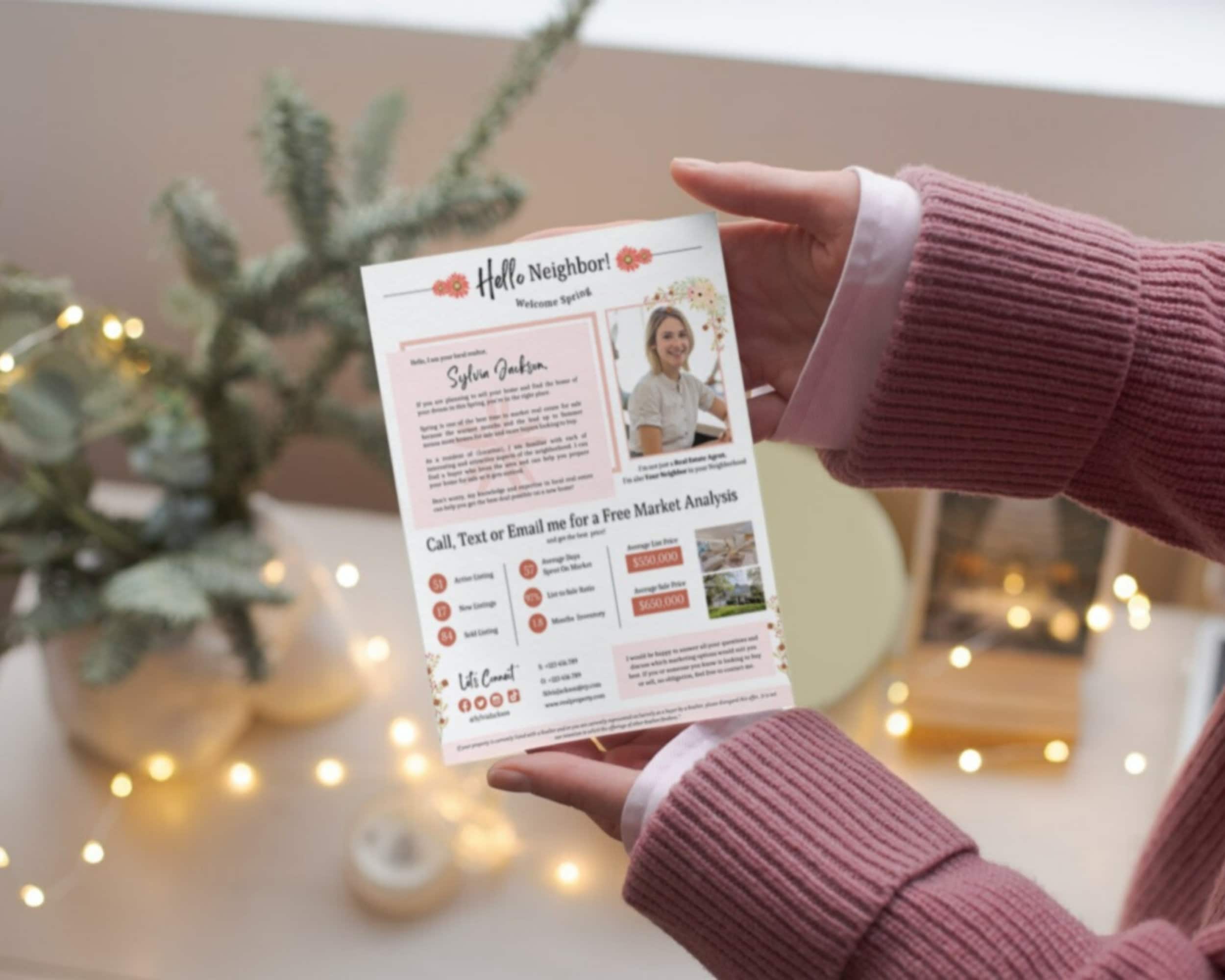 Hello Neighbor Flyer| Real Estate Template| Spring Real Estate ...