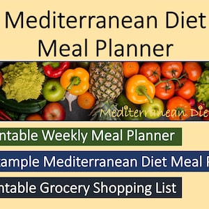 Mediterrane Diet Printable Meal Planner