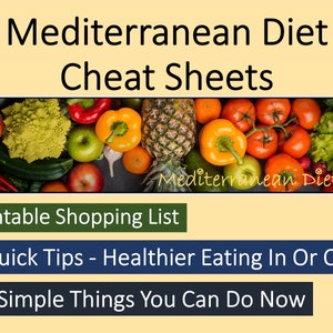 Mediterranean Diet Cheat Sheets