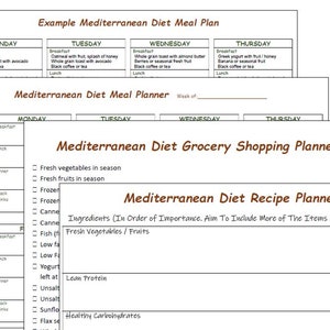 Mediterranean Diet Printable Meal Planner - Etsy