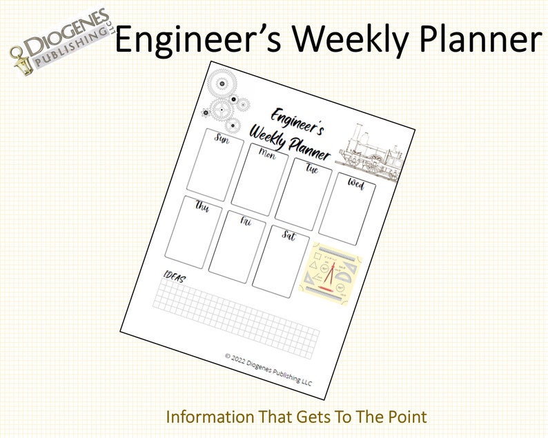 Engineer's Printable Weekly Planner - Etsy