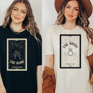 Tarot Karte Junggesellinnenabschied Shirt, Mystisch Brautjungfer, Boho, Wahrsagerin Junggesellinnenabschied, Hexe Junggesellinnenabschied, Hexe Junggesellinnenabschied