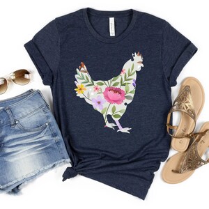 Bloemen Kip Shirt, Kip Shirt, Farmcore Shirt, Chicken Lover Shirt, Cottagecore Shirt, Farm Tees
