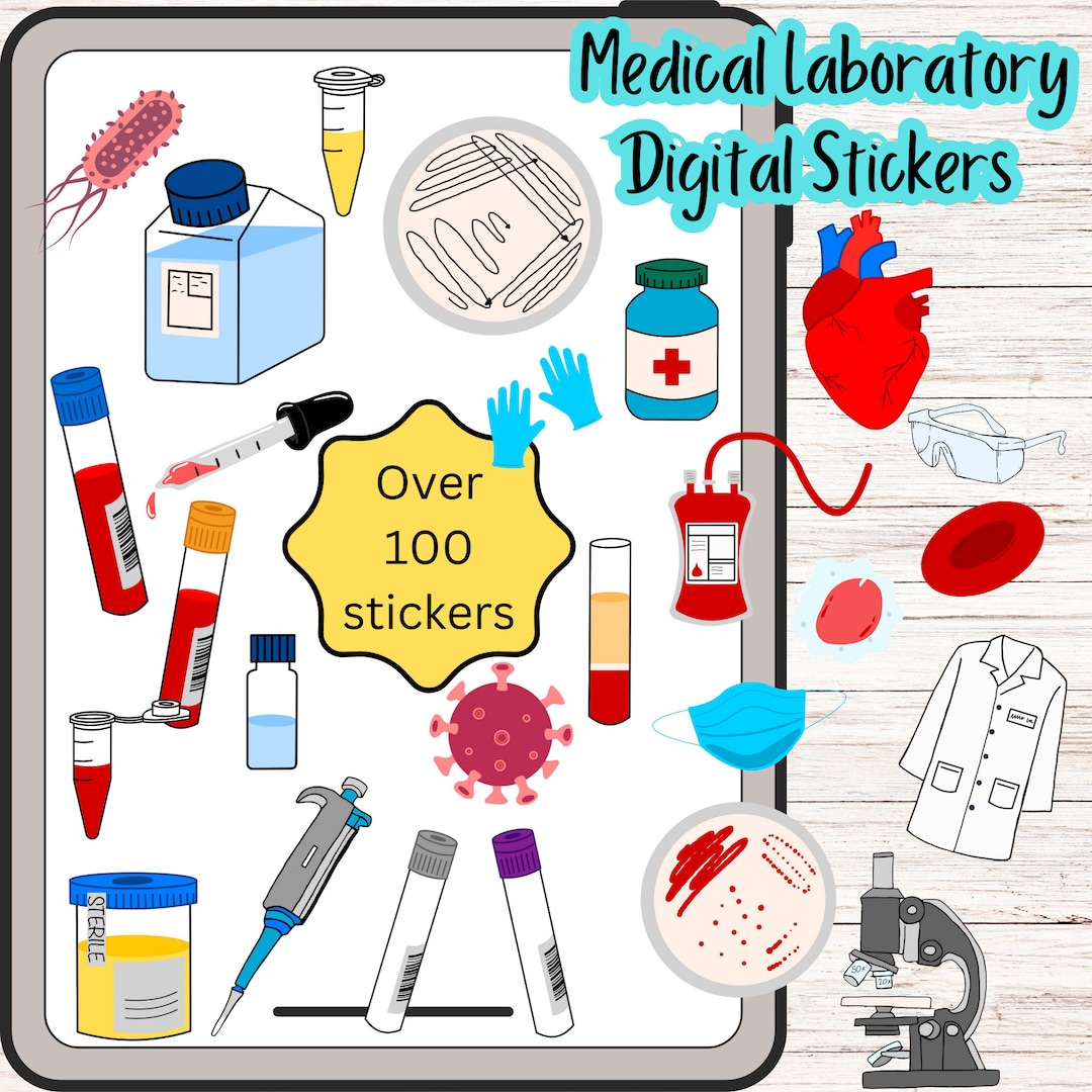 Medical Laboratory Digital Stickers for Medical or Nursing School and ...