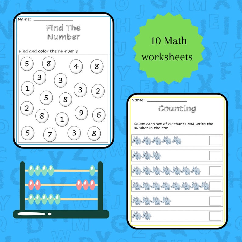 ABC Tracing + Number Tracing + Math Worksheets | Fun & Educational ...
