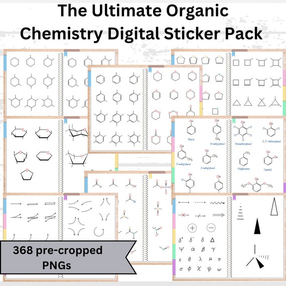Organic Chemistry Science  Digital Stickers for Goodnotes, OneNote, Notability and other note taking apps