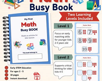 Math Busy Book for Young Learners
