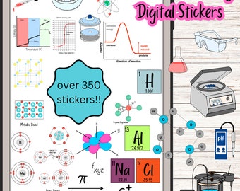 Pegatinas digitales de química general para Goodnotes, Notability y OneNote.
