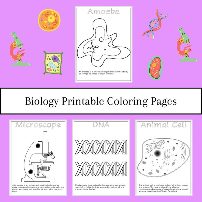 Biology Printable Coloring Pages Biology for Kids Biology for ...
