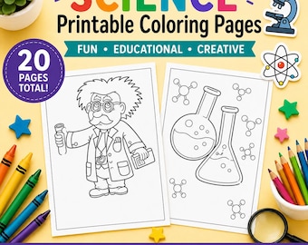 Science Printable Coloring Pages for kids