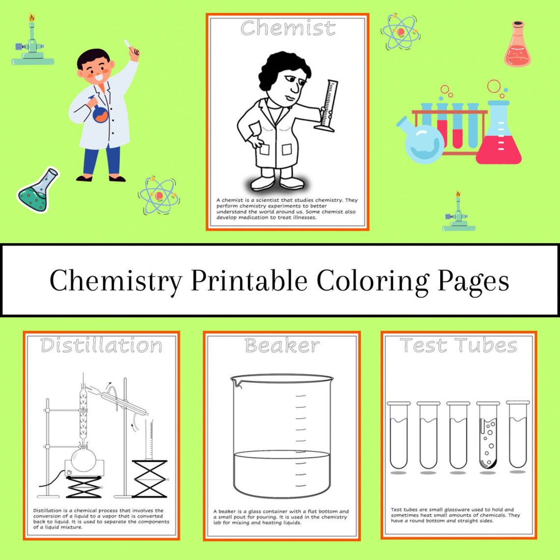 Chemistry Printable Coloring Pages Introduction to Chemistry for