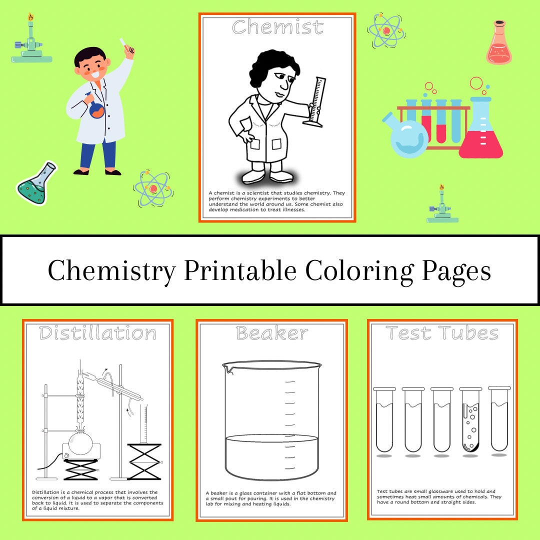 Chemistry Printable Coloring Pages Introduction to Chemistry for