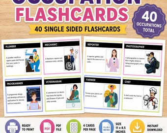 Occupation Flashcards for Kids