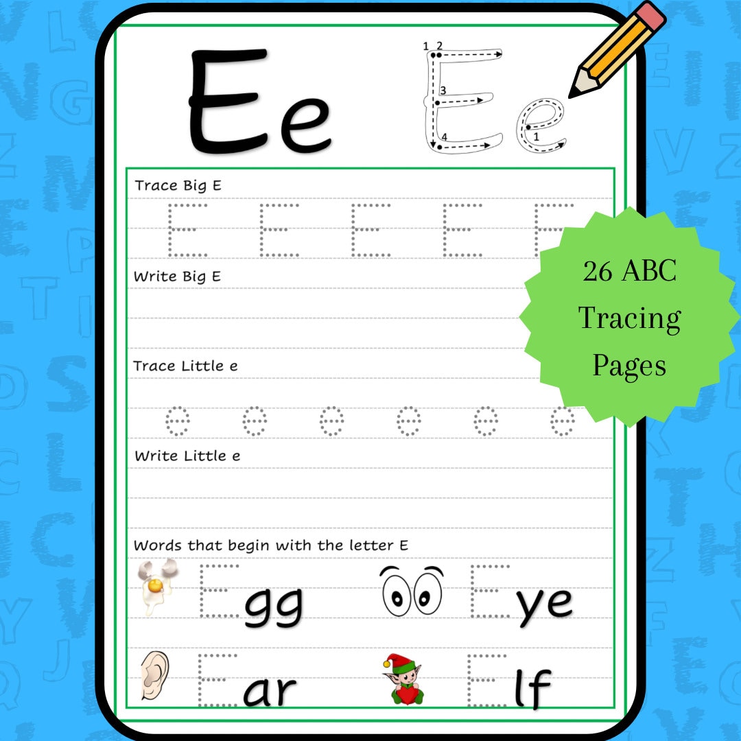 ABC Tracing + Number Tracing + Math Worksheets | Fun & Educational ...