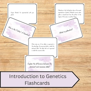 Einführung in die Genetik Karteikarten - Lernkarten zum Selbstdrucken für Schüler und Lehrer (116 Karteikarten, Sofortdownload)
