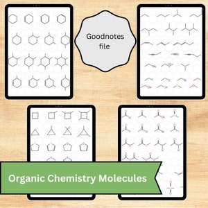 GoodNotes Organic Chemistry Editable Molecules and Common Functional Groups for note taking