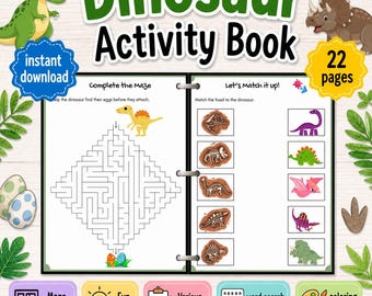 Dinosaur Activity Book for Kids